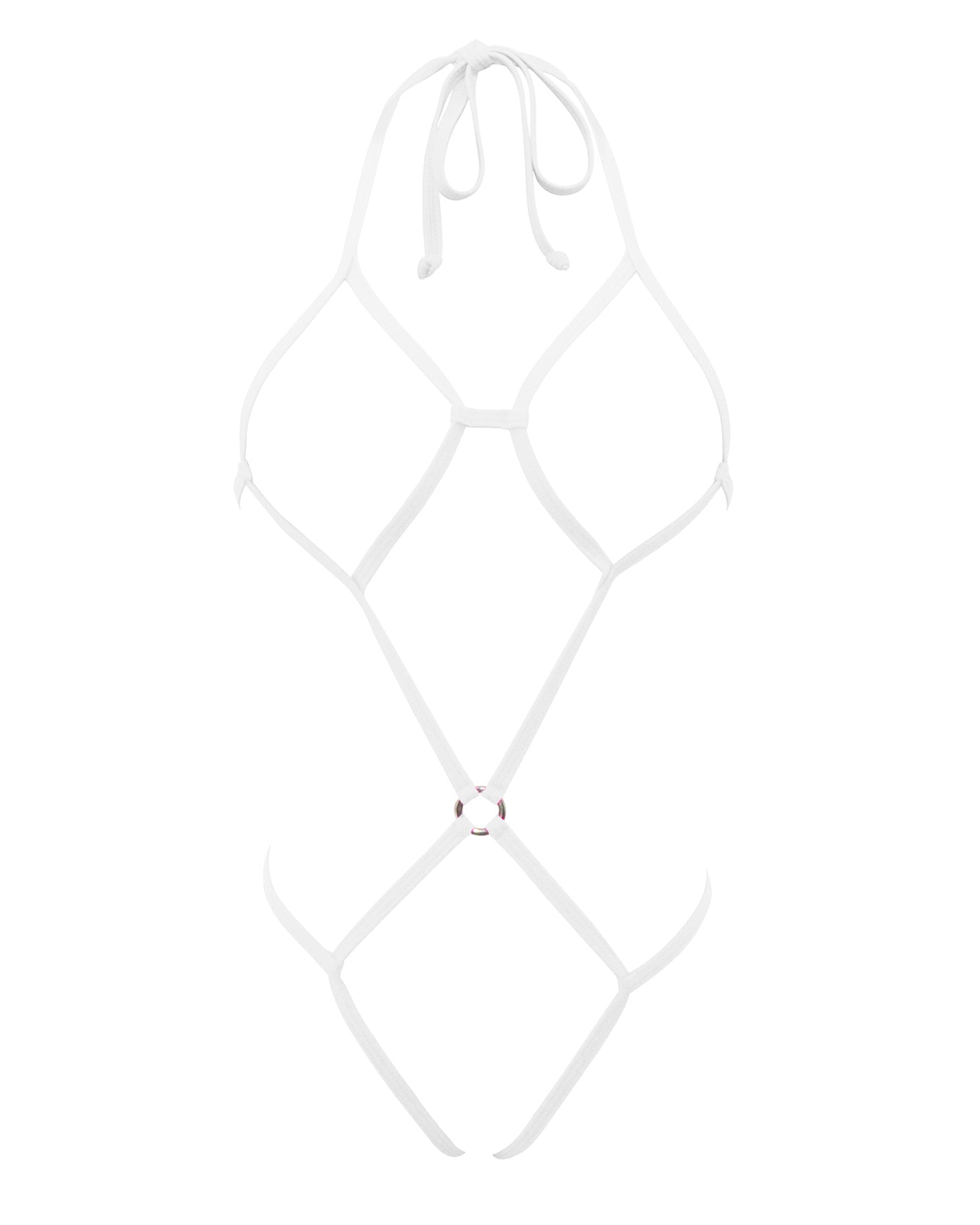 SHERRYLO White Slutty Outfits for Women for Sex Micro One Piece String Bikinis