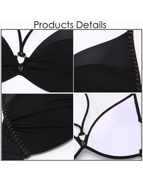 Black Triangle Bikini Womens Bathing Suits