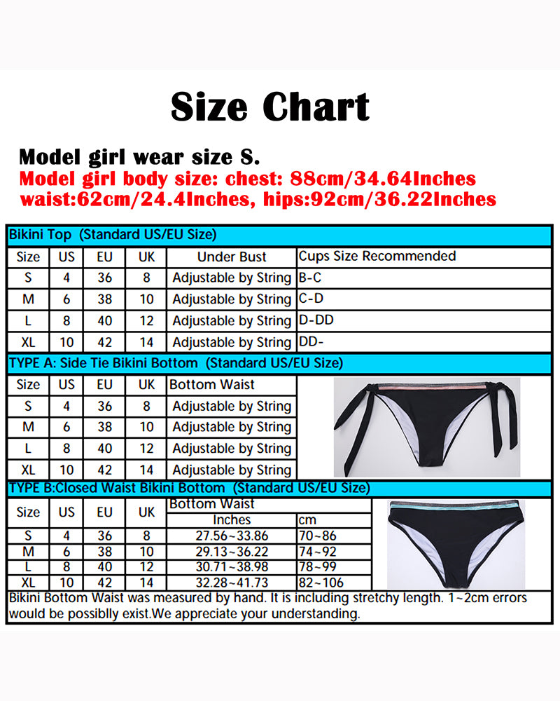 Womens Bikini Bathing Suits Triangle Top Side Tie Bottom