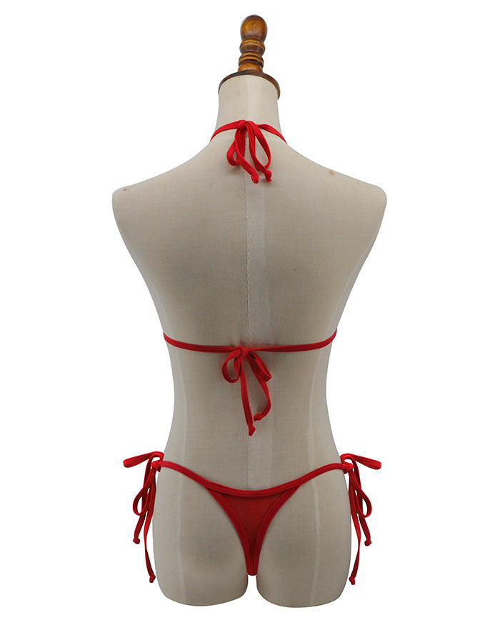 Red See Through Bikini Sheer G string Micro Bikinis