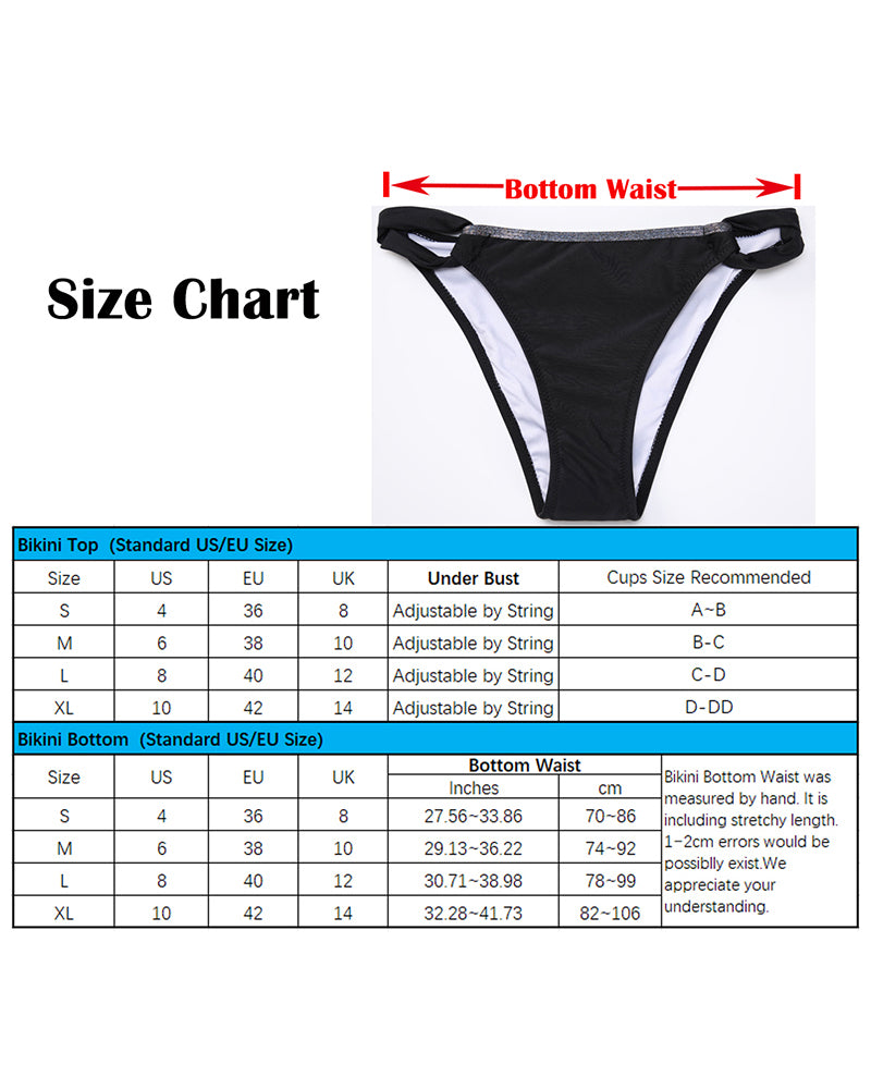 High Neck Bikini Push Up Swimwear for Women