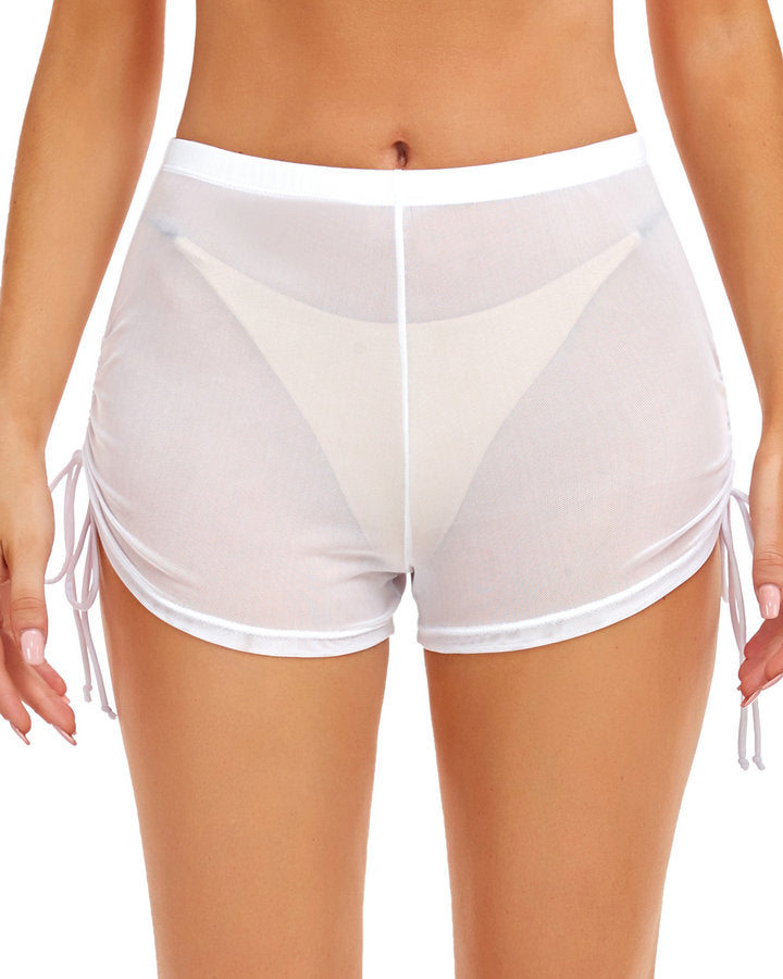 Sheer Bikini Bottoms Swim Shorts for Women