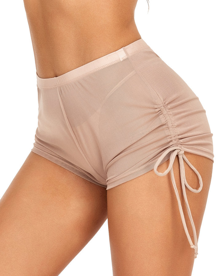 Mesh Board Shorts For Women Sheer Bikini Bottoms See Through Swim Shorts