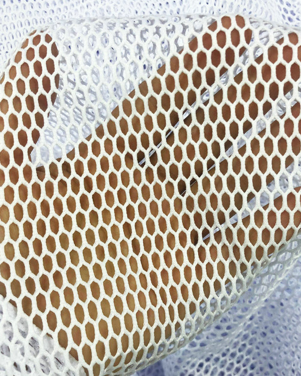 White Fishnet Mini Micro Bikini Extreme G String Mesh Bathing Suit