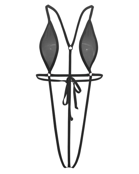 Black Fishnet Extreme G String Micro Bikini
