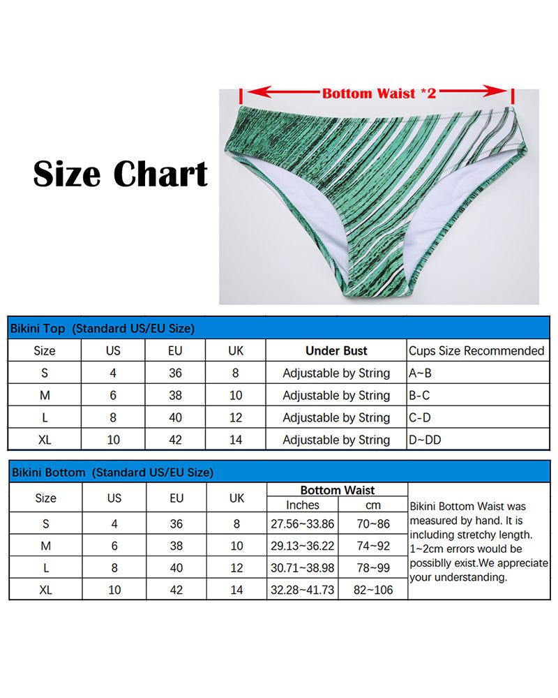 Tropical Printing Bikini Swimwear for Women