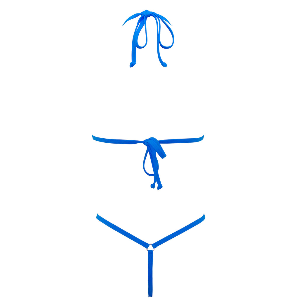 SHERRYLO Bue See Thru Micro Bikini Extreme Mini Slutty G String Bikinis