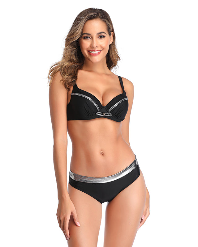 Black Bikini Bathing Suits for Women Two Piece