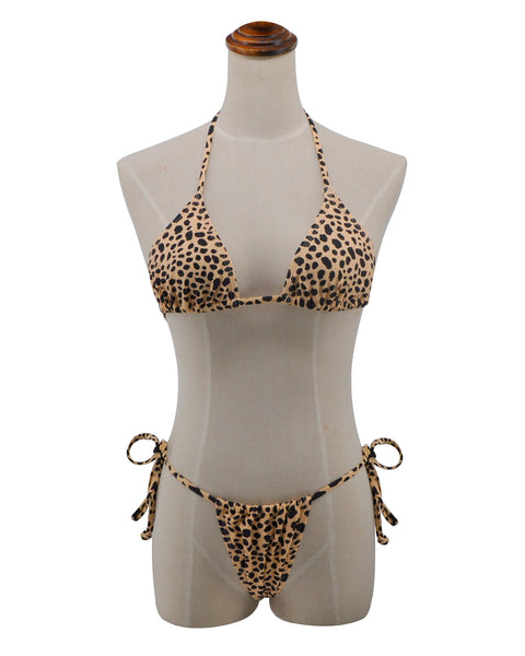 Cheetah Brazilian Bikini Womens Thong Bikini