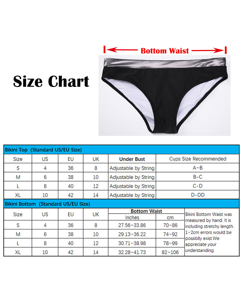 Black Bikini Bathing Suits for Women Two Piece