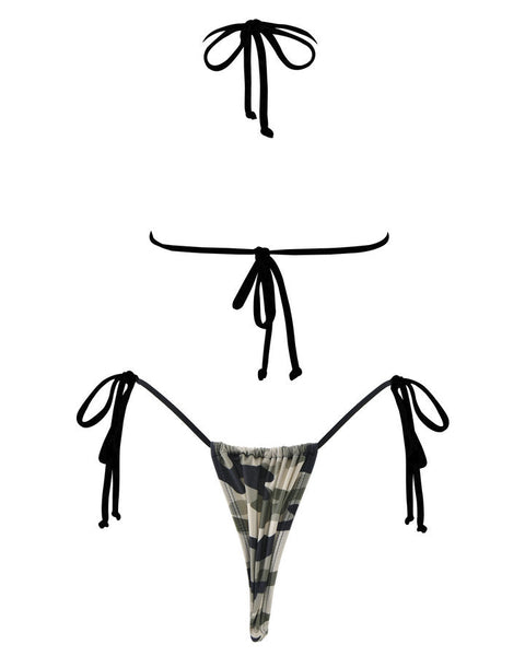 Camouflag Thong Bikini Bathing Suit for Women String Brazilian Bikini