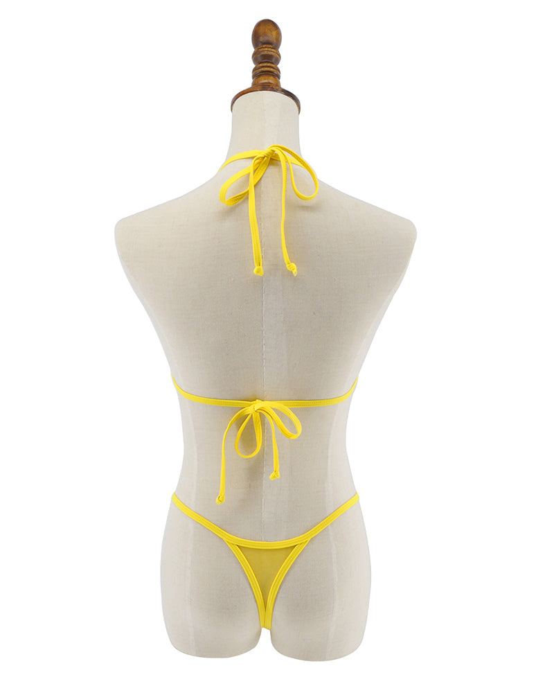 See Through Micro Bikini G-String Thong Sheer Bikinis Semi Transparent