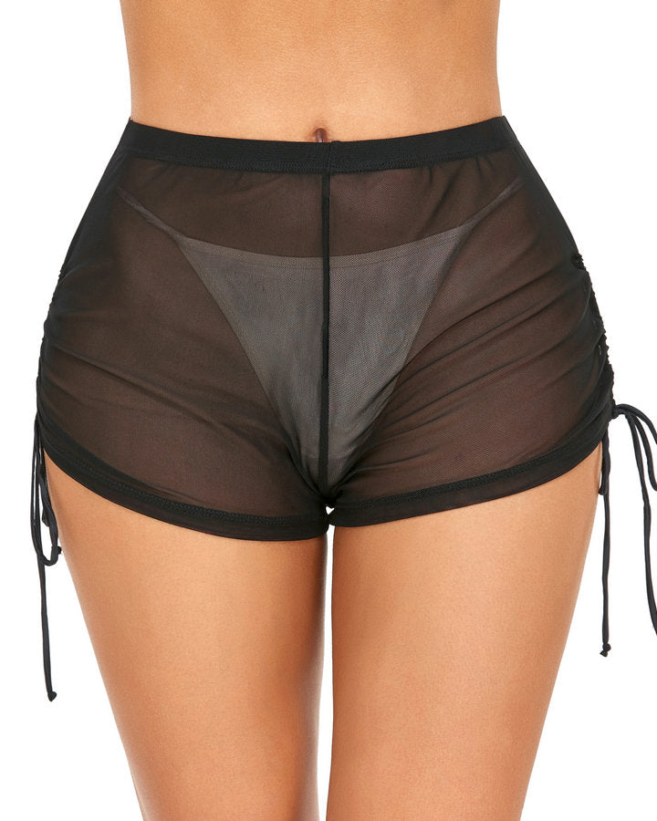 See Through Swim Shorts for Women Mesh Bikini Bottoms