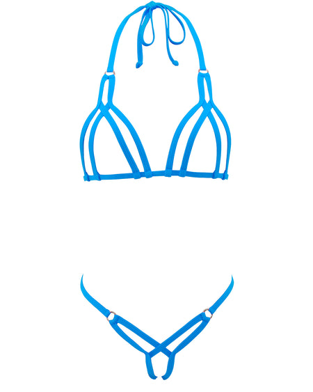 SHERRYLO Black Extreme String Micro Bikini With "O" Ring