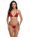 Wine Red Two Piece Thong Bathing Suits for Women