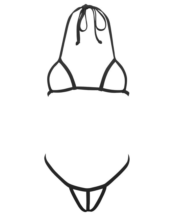 SHERRYLO Black Extreme String Micro Bikini (Customized Products Need 7days For Production)