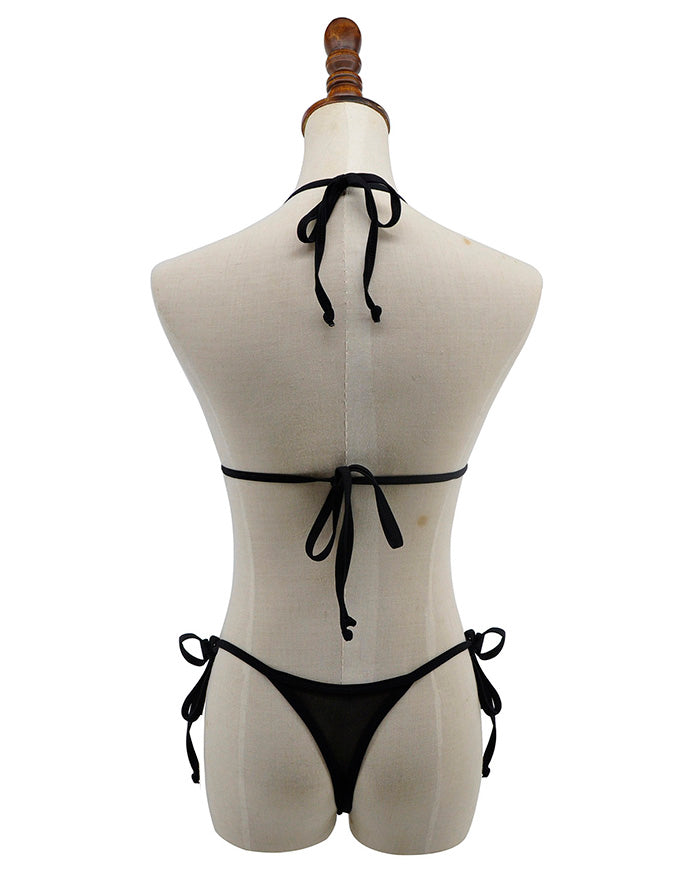 Black See Thru Bikini Sheer Micro Bikinis Mini Brazil G string