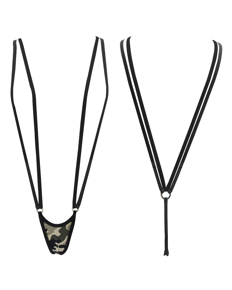 Camouflage Sling Bikini Topless Extreme Micro Slingshot