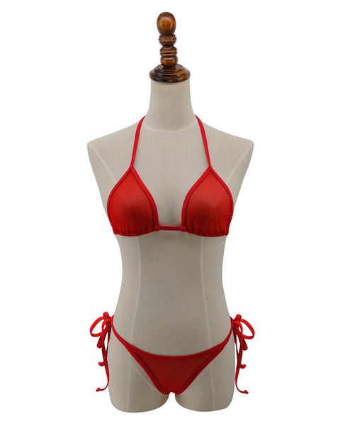 Red See Through Bikini Sheer G string Micro Bikinis