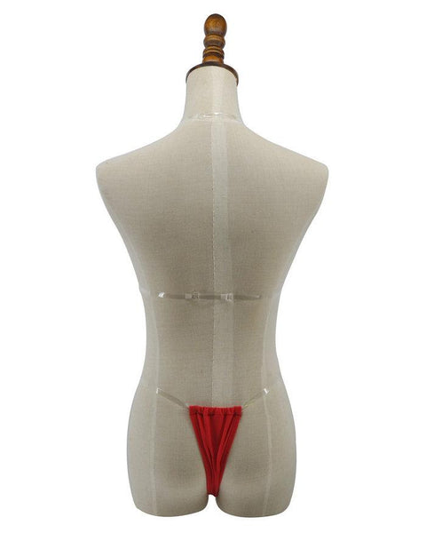 Tie-Dye Clear Straps Bikini Transparent Straps Bikini Thong Bathing Suit for Women
