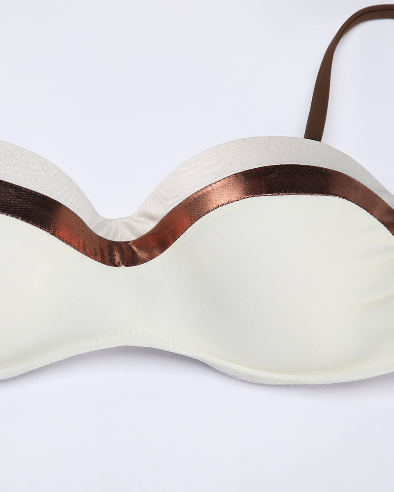 Cream White Womens Bikini Bathing Suits