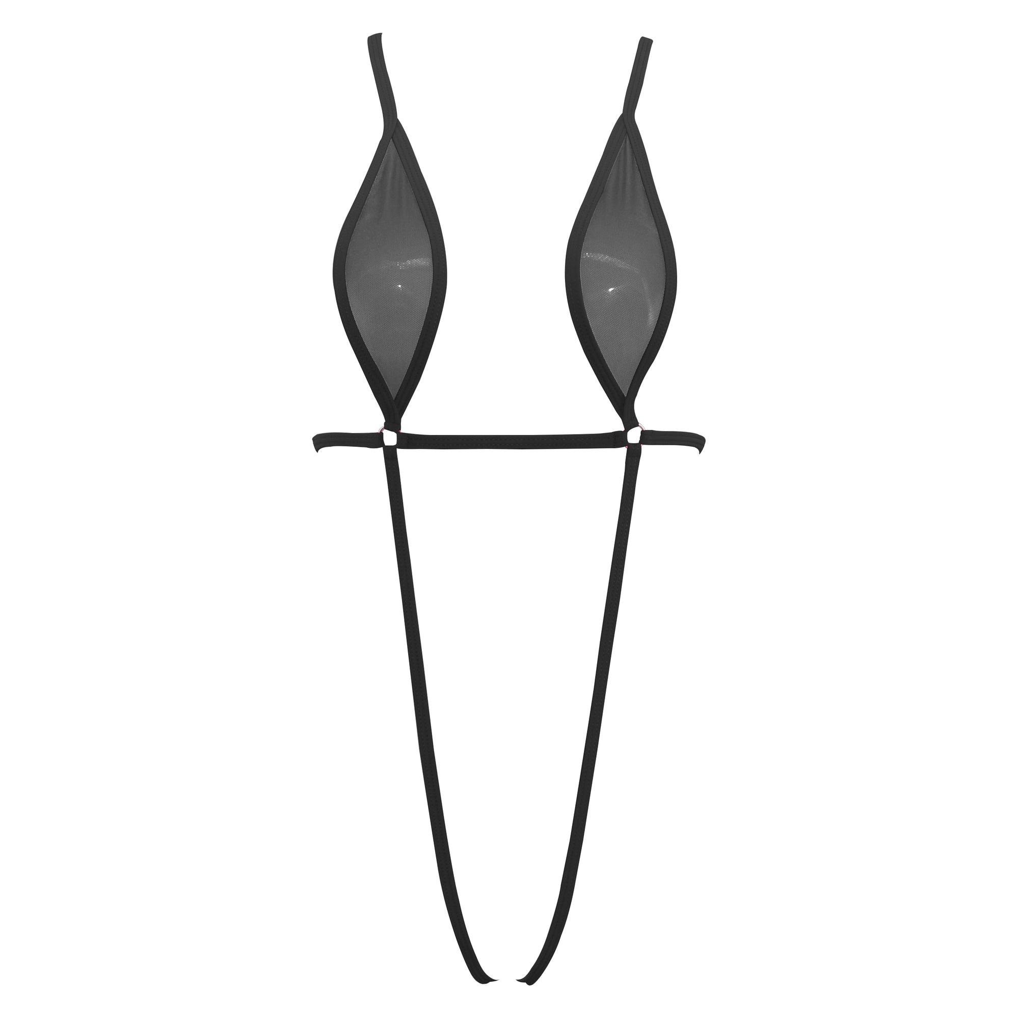SHERRYLO Black Sheer Extreme Sling Bikini Mini Micro G String Bikini micro bikini