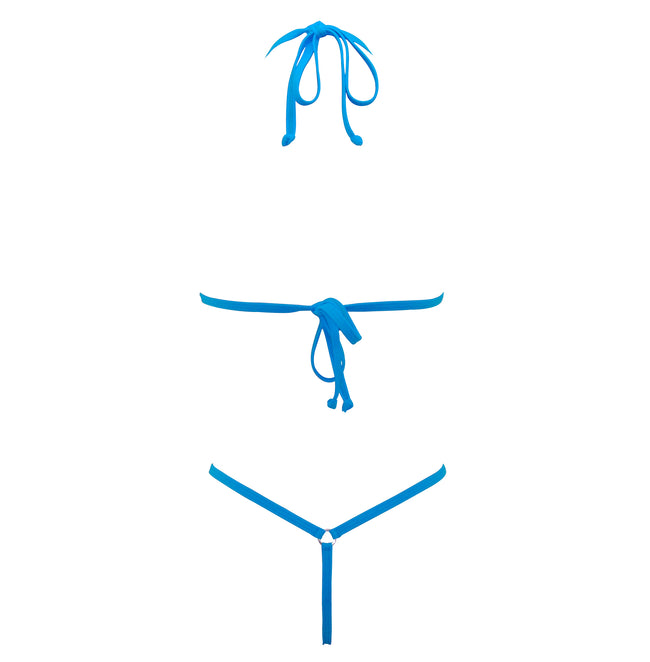 SHERRYLO Turquoise Slutty Bikini G String One Piece Micro String Bikinis