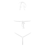 SHERRYLO Black White Extreme String Micro Bikini