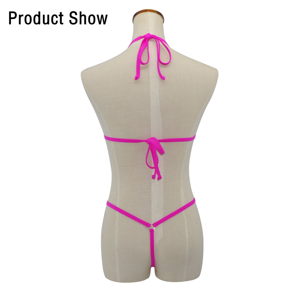 SHERRYLO Fuchsia Extreme Micro Bikini G String Dancer Outfits Exotic